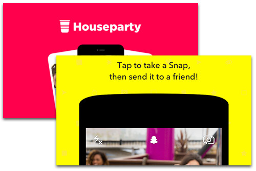 Houseparty and Snapchat