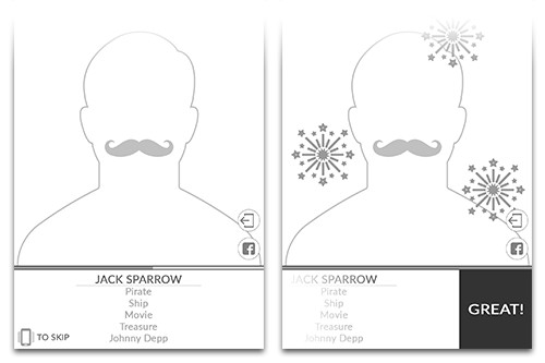 Swipe controls in early version of Face Off minigame