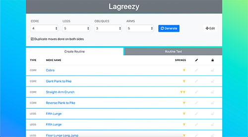 Megaformer App Prototype Screenshot