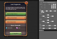Project 3 thumbnail - Screenshot of game engine UI editor with a quest completion modal dialog from a fantasy mobile game